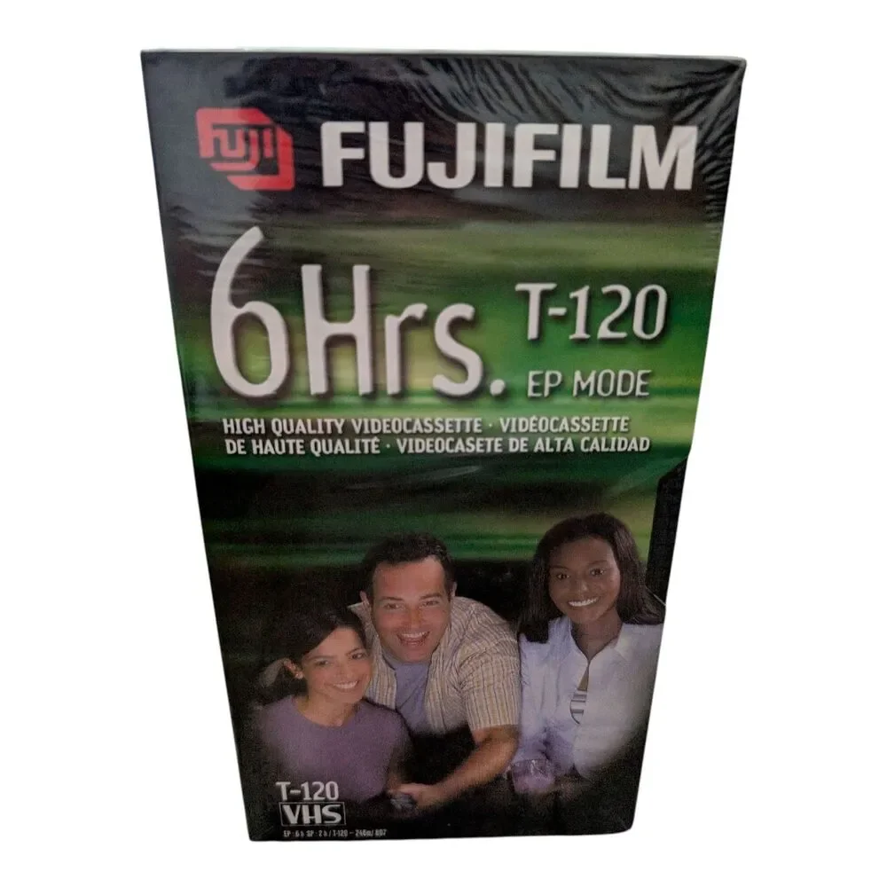 9X Fujifilm HQ T-120 Blank VHS Tapes 6 Hours EP Mode Set Of 9 New Sealed